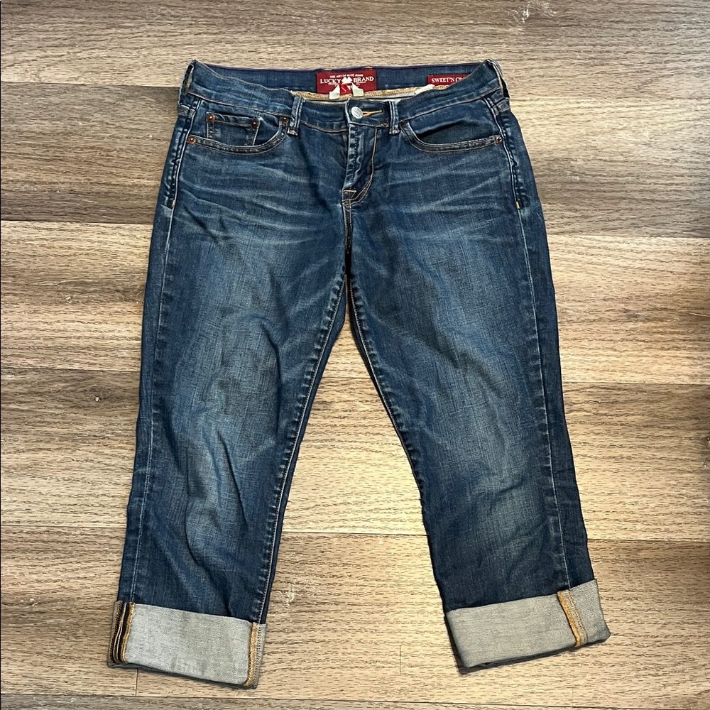 Lucky Brand Women's Dark Blue Cropped Jeans. Women size 0/25